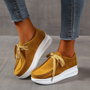 Hanna - Bequeme dicke Wildlederschuhe mit rutschfester Sohle
