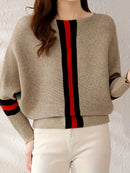 Eleganter Farbblock-Strickpullover mit U-Boot-Ausschnitt fÃ¼r Damen | Emily
