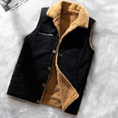 Franz - Lässige warme ärmellose Jacke mit Stehkragen Taschen und Knöpfen