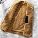 Franz - Lässige warme ärmellose Jacke mit Stehkragen Taschen und Knöpfen