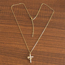 RoyalCrown - Stilvolle Krone und Kreuz Anhänger Halskette mit verstellbarem Verschluss