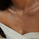RoyalCrown - Stilvolle Krone und Kreuz Anhänger Halskette mit verstellbarem Verschluss
