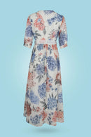 Cora - Elegantes Midikleid Mit Blumendruck