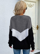 Emilia - Warmer langärmeliger Strickpullover mit Rundhalsausschnitt
