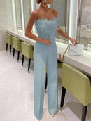 Taissa - Modischer Jumpsuit mit Röhrenoberteil und ärmellosem Gestaltung