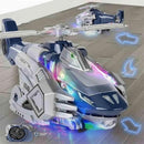 RoboRex – LED transformierendes Dinosaurier und Hubschrauberspielzeug mit Lichtern und Musik