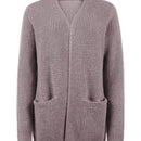 Silke – Vorne offener Langarm Strickjacke mit Taschen und lockerer Passform