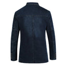 Henry - Langärmelig Reverskragen Denim Jacke Mit Knöpfen