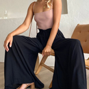 Frieda – Locker geschnittene Hose mit weitem Bein und Kordelzug in der Taille
