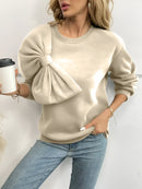 Lina – Klassischer Pullover mit überschnittenen Schultern und Puffärmel-Detail