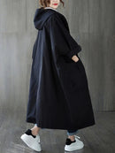 Bianca – Lässiger Kapuzen Trenchcoat mit langen Ärmeln und Knöpfen
