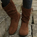 Gitta - Runder Stiefel mit mittlerer Wade und rutschfester Sohle für Komfort