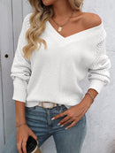 Ziva - Luxuriöser Pullover mit V Ausschnitt und langen Ärmeln für mehr Komfort
