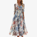 Cora - Elegantes Midikleid Mit Blumendruck