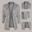 Hanna - Stylischer Pailletten Blazer mit langen Ärmeln und offener Frontgestaltung