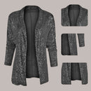 Hanna - Stylischer Pailletten Blazer mit langen Ärmeln und offener Frontgestaltung