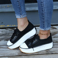 Gisela - Stylische Sneakers mit dicker Sohle und verstellbaren Schnürsenkeln