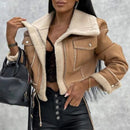 Mila - Warm Langärmelig Jacke Mit Taschen