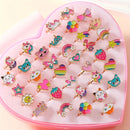 Zofia - Buntes Ringset mit verspielten Motiven und verstellbaren Ringen für Kinder