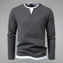 Adam - Lässiger Langärmelig V Ausschnitt Pullover