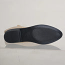Laura - Gesticktes Gestaltung Mittlere Wade Stiefel mit rutschfester Sohle