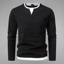 Adam - Lässiger Langärmelig V Ausschnitt Pullover