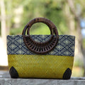 Alyssa – Handgefertigte Handtasche mit lebendigen Musterdetails und Reißverschlussfach