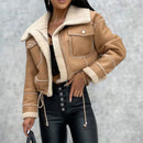 Mila - Warm Langärmelig Jacke Mit Taschen