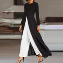 Sophia – Eleganter Zweiteiliger Jumpsuit Mit Weiten Hosenbeinen