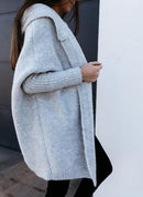 Tara - Weicher Eleganter Cardigan Mit Kapuze Pullover