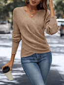 Isabell - Bequemer Pullover mit V Ausschnitt und langen Ärmeln
