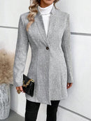 Aveline - Modisch Langärmelig Jacke Mit Knopf