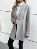 Aveline - Modisch Langärmelig Jacke Mit Knopf
