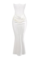Clara - Ärmellos Strapless Korsett Maxikleid
