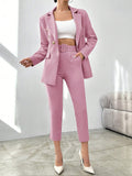 Luzie - Eleganter Langarm Blazer mit Gürtel und passender Hose