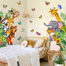 WildWalls - Tierische Wanddekoration Lustige und spielerische Aufkleber für Kinderzimmerdekoration