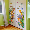 WildWalls - Tierische Wanddekoration Lustige und spielerische Aufkleber für Kinderzimmerdekoration