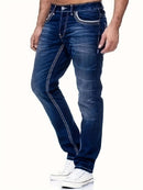 Dylan – Jeans mit Reißverschluss mit Fünf Tasche-Design und Kontrastnähten