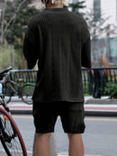 Marius – Zweiteiliges Satz mit Kurzarm-Top und Shorts mit Kordelzug