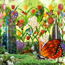 FloraWeld – Handgefertigte florale Gartenbarriere für Terrassen und Gartenakzente