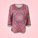 Dahlia - Boho Elegance Top Mit Langen Ärmeln