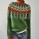 Lisa - Gemütlicher Chevron-Strickpullover mit Retro-Vibes