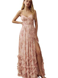 Grace - Stylisches Maxikleid mit hohem Schlitz und floralen Prints