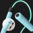 FlashRope - LED Springseil Verstellbares leuchtendes Fitnessseil mit ergonomischen Griffen und Taschenlampe