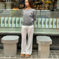 Hanna – Modische Hohe Taille Weites Bein Schlaghosen mit floralem Design