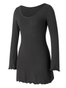 Leonie - Stylisches Midikleid mit V Ausschnitt und langen Ärmeln