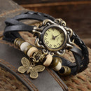 Hannah – Mehrschichtige Armbanduhr mit Schmetterlingsdesign und analogem Zifferblatt