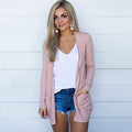 Theresa – Locker sitzende Langarm Strickjacke mit Offene Vorderseite Entwerfen