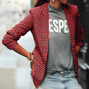 Selene - Schick Langärmelig Plaid Muster Blazer