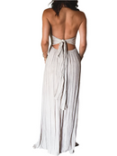 Marie – Elegantes plissiertes langes Kleid mit hoher Taille und lockerer Passform